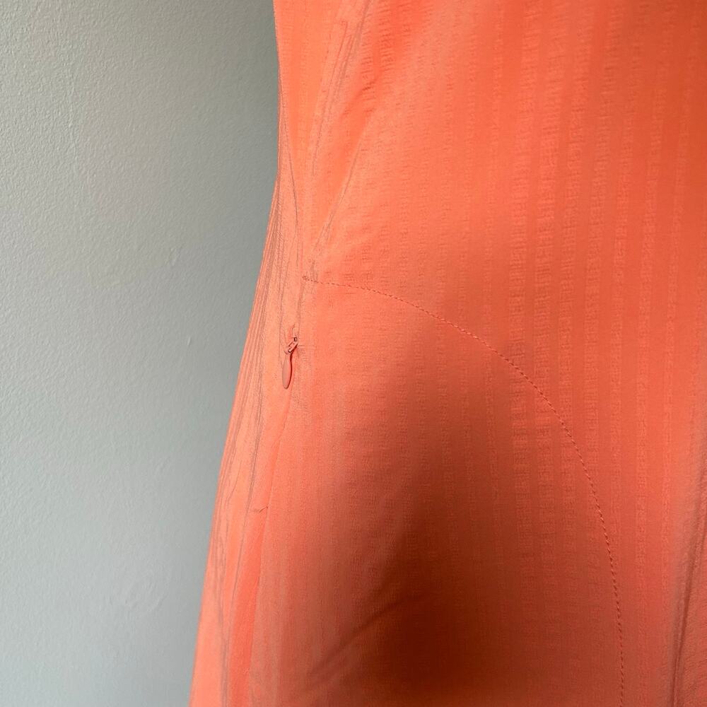 Title Nine Orange Athletic Dress Cinched Hem Swim Coverup V-Neck Size M - Picture 5 of 10
